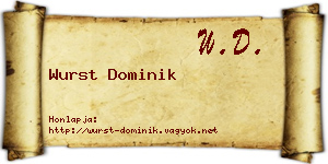 Wurst Dominik névjegykártya