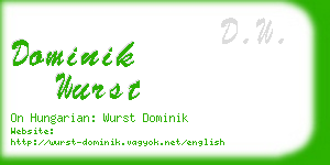 dominik wurst business card